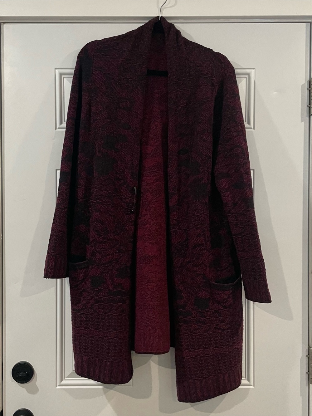 J. Jill Women’s Open Front Cardigan with Decorative Safety Pin Detail Size Large